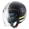 Caberg Uptown Chrono Matt Black Yellow Fluo Open Face Helmet -Motorcycle Riding Equipment Store 0132979 1 01 1
