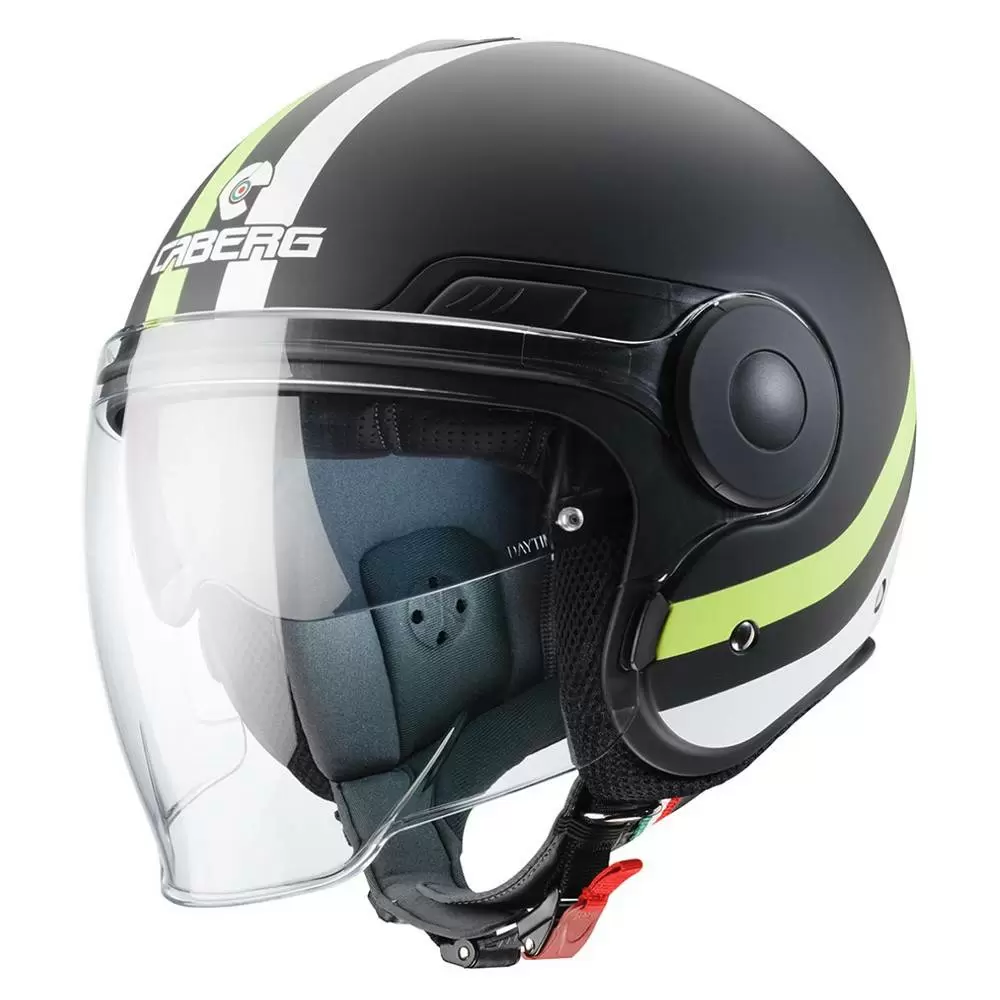 Caberg Uptown Chrono Matt Black Yellow Fluo Open Face Helmet 8 Caberg Uptown Chrono Matt Black Yellow Fluo Open Face Helmet - Image 6