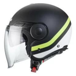 Caberg Uptown Chrono Matt Black Yellow Fluo Open Face Helmet 18 Caberg Uptown Chrono Matt Black Yellow Fluo Open Face Helmet -Motorcycle Riding Equipment Store 0132979 1 02 jpg
