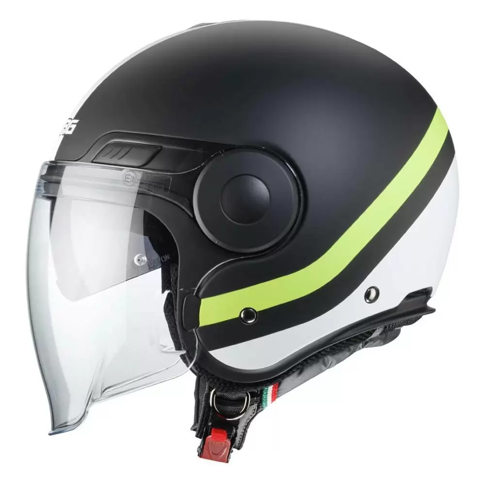 Caberg Uptown Chrono Matt Black Yellow Fluo Open Face Helmet 9 Caberg Uptown Chrono Matt Black Yellow Fluo Open Face Helmet - Image 7