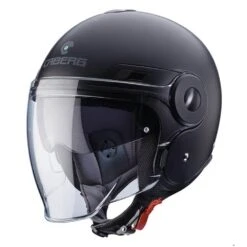 Caberg Uptown Matt Black Open Face Helmet -Motorcycle Riding Equipment Store 0600072 1 001 1 4