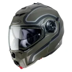 Caberg Droid Pure Matt Green Black Anthracite Flip Up Helmet -Motorcycle Riding Equipment Store 0763494 1 01 jpg