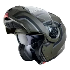 Caberg Droid Pure Matt Green Black Anthracite Flip Up Helmet -Motorcycle Riding Equipment Store 0763494 1 02 jpg
