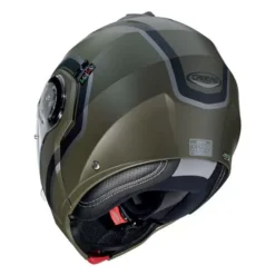 Caberg Droid Pure Matt Green Black Anthracite Flip Up Helmet -Motorcycle Riding Equipment Store 0763494 1 03 jpg