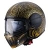 Caberg Ghost Open Face Helmet - Maori Matt Black Gold -Motorcycle Riding Equipment Store 0764446 1 01 1