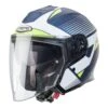Caberg Flyon Rio Open Face Helmet - Matt Blue White Yellow Silver -Motorcycle Riding Equipment Store 0782945 1 01 1
