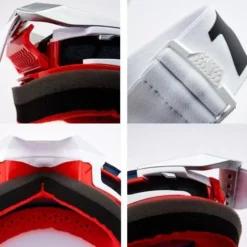 100% Armega Goggle Nuclear Citrus / Mirror Gold Lens -Motorcycle Riding Equipment Store 100 percent armega mx goggle detail 3 jpg