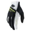 100% Celium Black White Fluo Yellow Motocross Gloves -Motorcycle Riding Equipment Store 10005 442 1