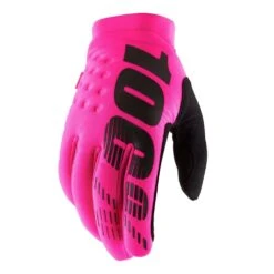 100% Brisker Cold Weather Gloves - Neon Pink -Motorcycle Riding Equipment Store 10016 493 01.1 4