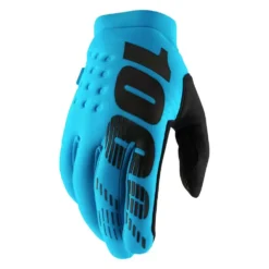 100% Brisker Cold Weather Gloves - Turquoise -Motorcycle Riding Equipment Store 10016 494 01.1 jpg
