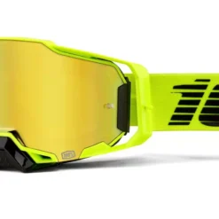 100% Armega Goggle Nuclear Citrus / Mirror Gold Lens -Motorcycle Riding Equipment Store 100 armega nuclear citrus gold mirror lens goggles detail jpg