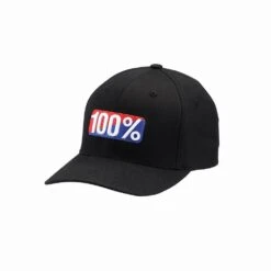 100% Official Black Flexfit Hat -Motorcycle Riding Equipment Store 20011 001 6