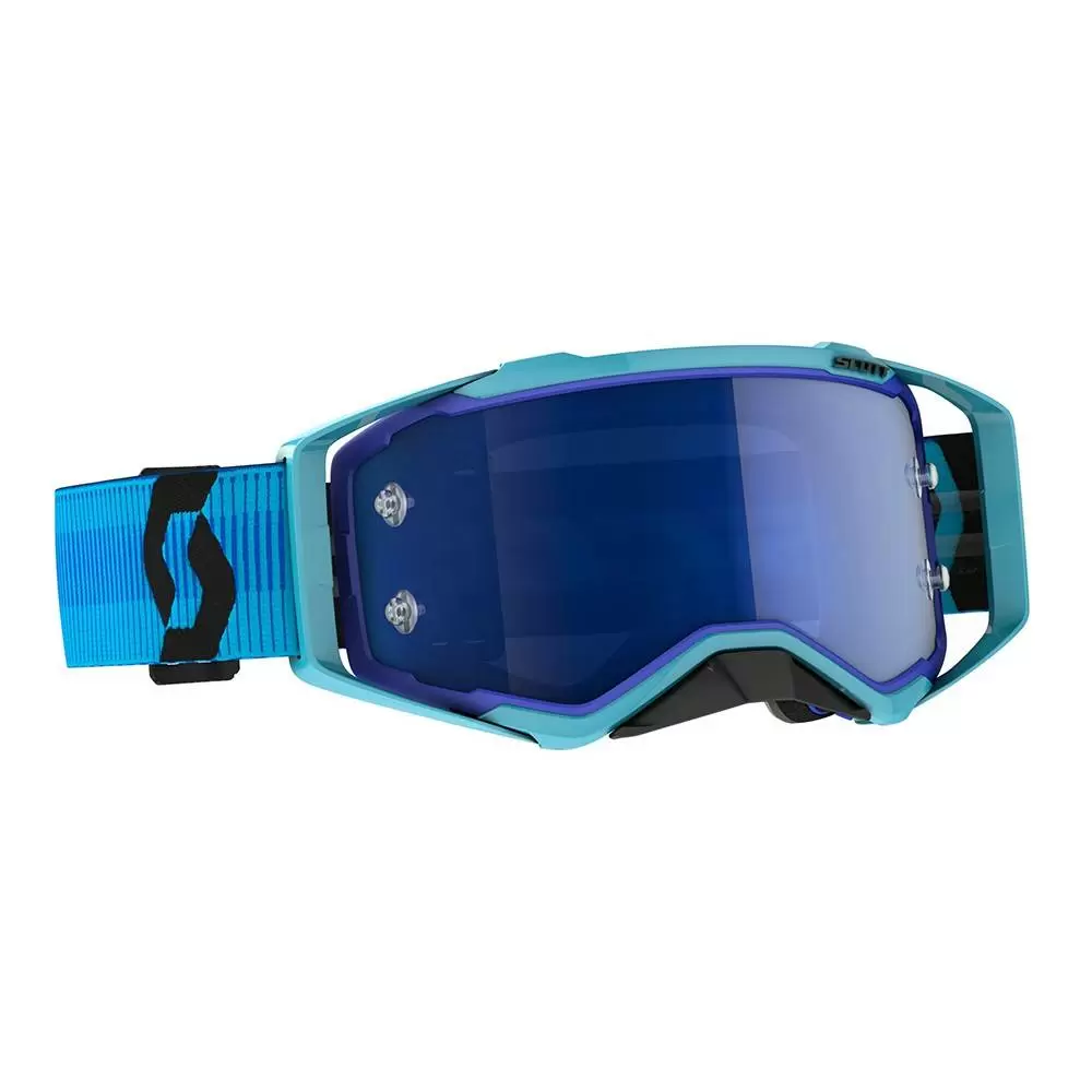 Scott Prospect Blue Black Blue Chrome Lens Motocross Goggles 3 Scott Prospect Blue Black Blue Chrome Lens Motocross Goggles