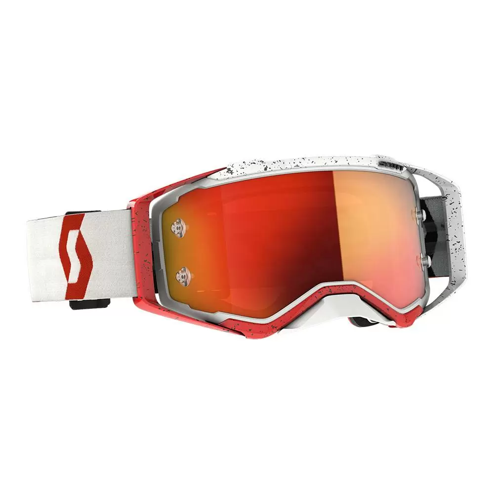 Scott Prospect Red White Orange Chrome Lens Motocross Goggles 3 Scott Prospect Red White Orange Chrome Lens Motocross Goggles