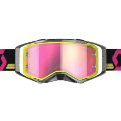 Scott Prospect Black Yellow Pink Chrome Lens Motocross Goggles -Motorcycle Riding Equipment Store 2728211040340 02 jpg