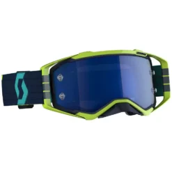 Scott Prospect Blue Yellow Electric Blue Chrome Lens Motocross Goggles