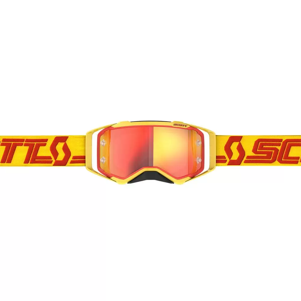 Scott Prospect Yellow Red Orange Chrome Lens Motocross Goggles 4 Scott Prospect Yellow Red Orange Chrome Lens Motocross Goggles - Image 2