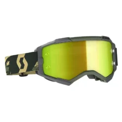 Scott Fury Camo Kaki Yellow Chrome Lens Motocross Goggles