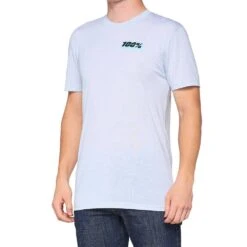 100% Jari Tech T-Shirt - Light Grey -Motorcycle Riding Equipment Store 35020 023 01 3