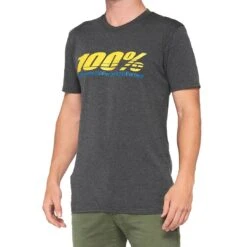 100% Argus Tech Tee - Charcoal Heather -Motorcycle Riding Equipment Store 35024 052 01 2