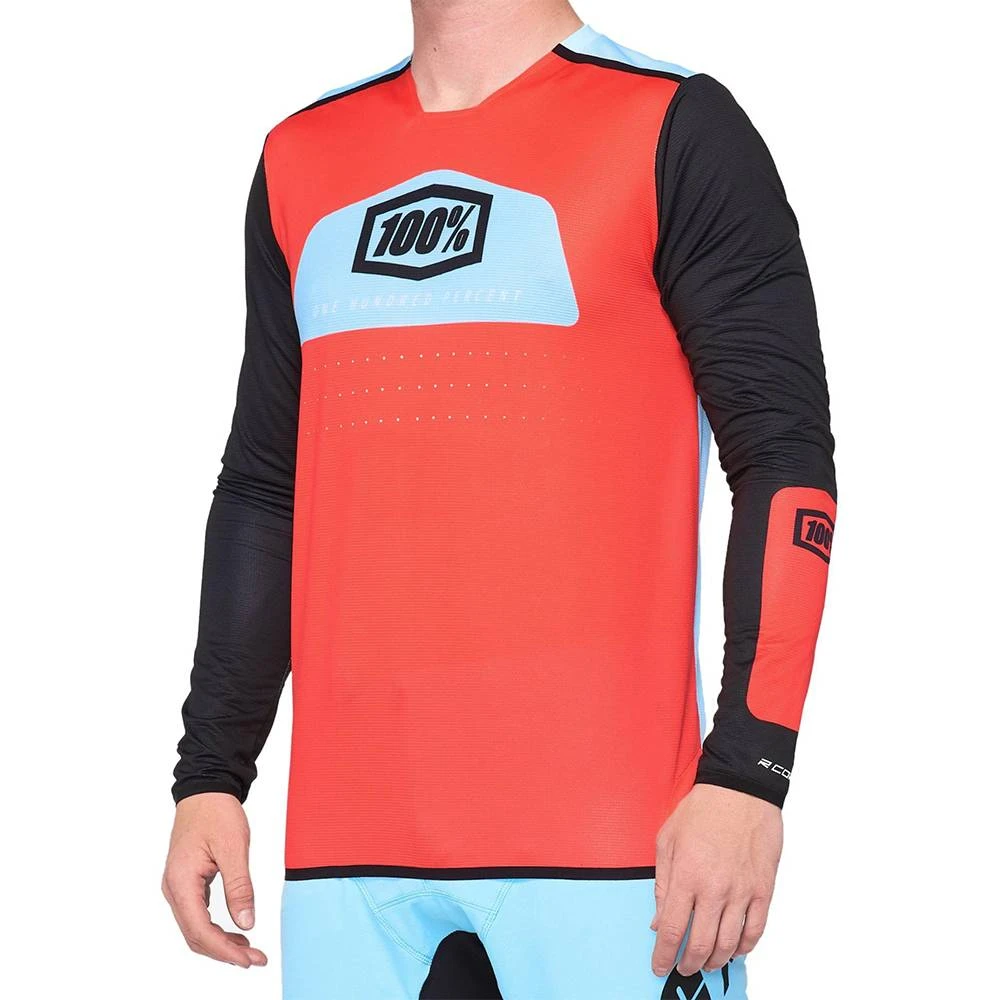 100% R-Core X Fluo Red Black Motocross Jersey 3 100% R-Core X Fluo Red Black Motocross Jersey