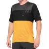 100% Airmatic Black Mustard Motocross Jersey -Motorcycle Riding Equipment Store 41312 330 01 5