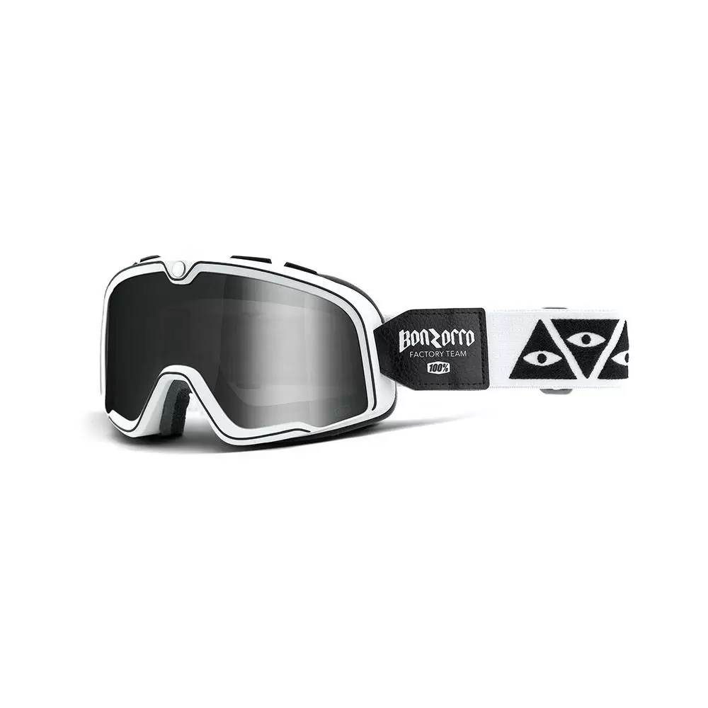 100% Barstow Bonzorro Silver Mirror Lens Motocross Goggles 3 100% Barstow Bonzorro Silver Mirror Lens Motocross Goggles