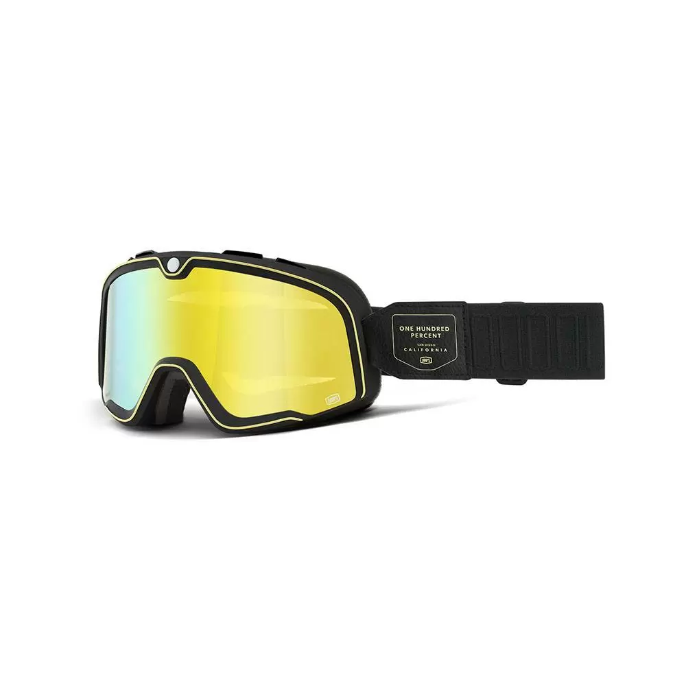 100% Barstow Caliber Flash Yellow Mirror Lens Motocross Goggles 3 100% Barstow Caliber Flash Yellow Mirror Lens Motocross Goggles