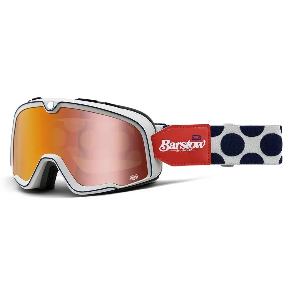 100% Barstow Hayworth Flash Red Mirror Lens Motocross Goggles 3 100% Barstow Hayworth Flash Red Mirror Lens Motocross Goggles