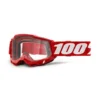100% Accuri 2 Neon Red Clear Lens Motocross Goggles -Motorcycle Riding Equipment Store 50221 101 03 jpg