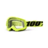 100% Strata 2 Fluo Yellow Clear Lens Goggles 1 100% Strata 2 Fluo Yellow Clear Lens Goggles -Motorcycle Riding Equipment Store 50421 101 04 jpg