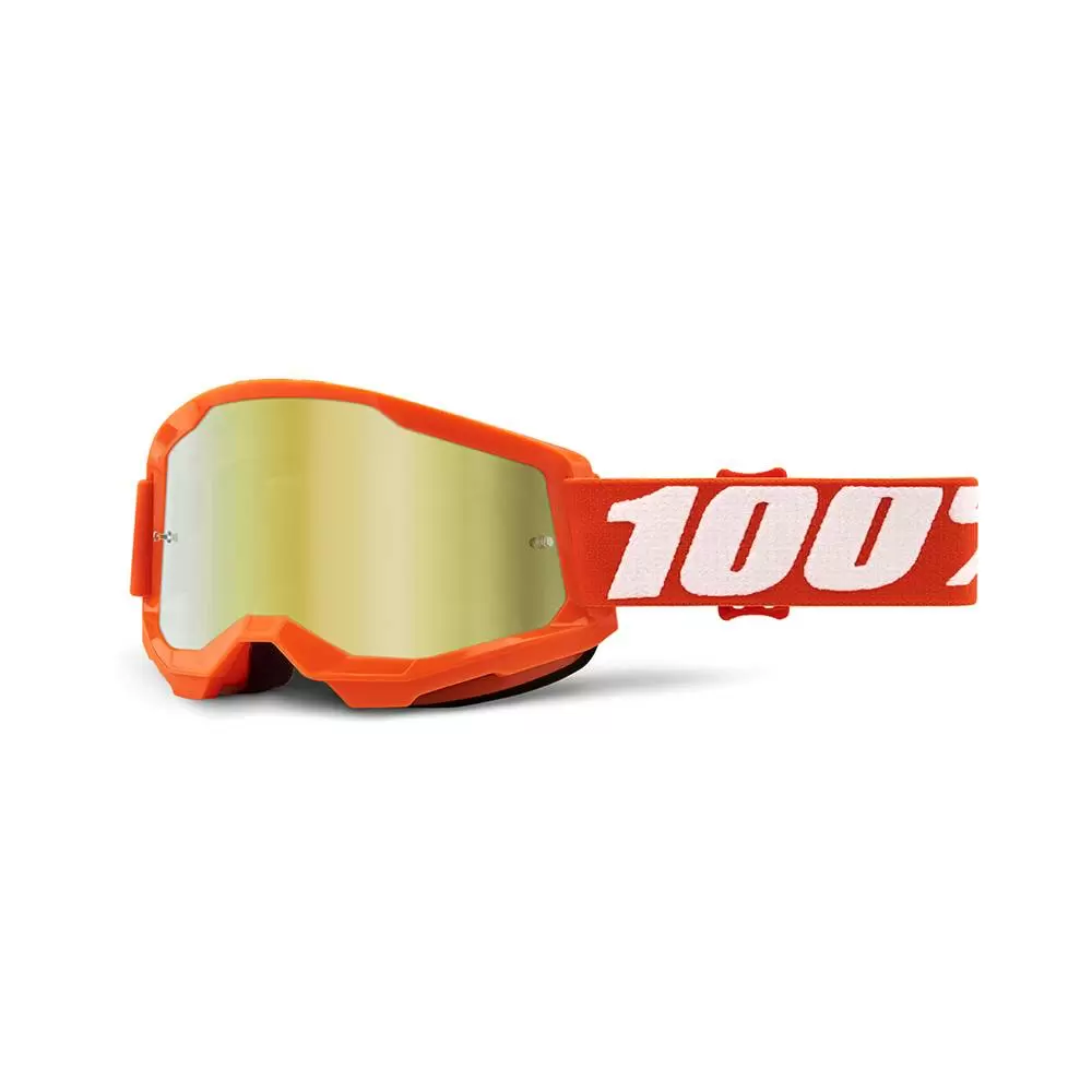 100% Strata 2 Orange Gold Mirror Lens Goggles 3 100% Strata 2 Orange Gold Mirror Lens Goggles