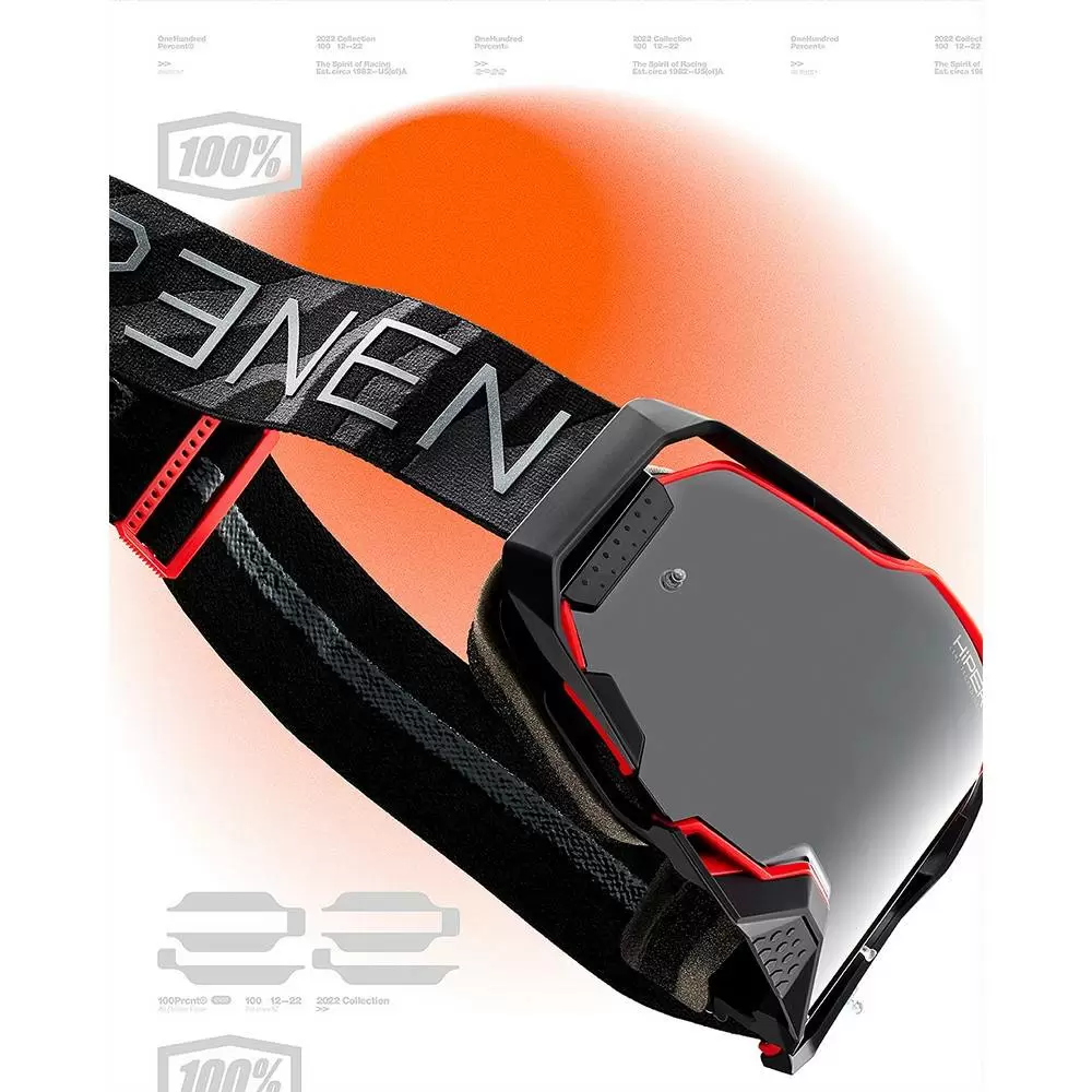 100% Armega Renen HiPER Silver Mirror Lens Goggles 4 100% Armega Renen HiPER Silver Mirror Lens Goggles - Image 2