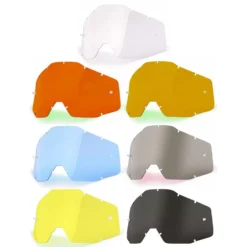 100% Accuri Racecraft Strata Anti-Fog Replacement Goggle Lens -Motorcycle Riding Equipment Store 51001 jpg