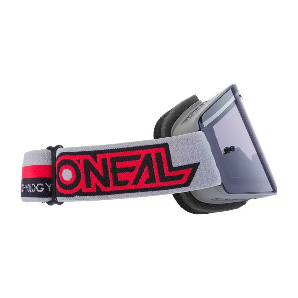 ONeal B-20 Proxy Grey Red Grey Lens Motocross Goggles 4 ONeal B-20 Proxy Grey Red Grey Lens Motocross Goggles - Image 2