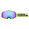 ONeal B-20 Proxy Neon Yellow Black Radium Blue Lens Motocross Goggles