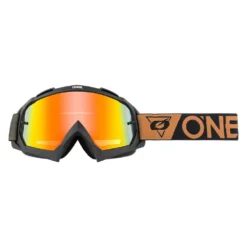 ONeal B-10 Speedmetal Black Brown Radium Red Lens Motocross Goggles