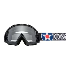 ONeal B-10 Warhawk Black Grey Clear Lens Motocross Goggles