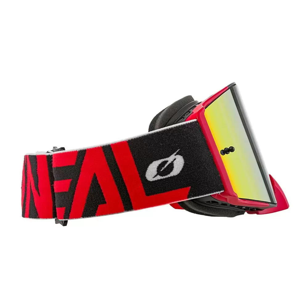 ONeal B-30 Bold Black Red Radium Red Lens Motocross Goggles 4 ONeal B-30 Bold Black Red Radium Red Lens Motocross Goggles - Image 2