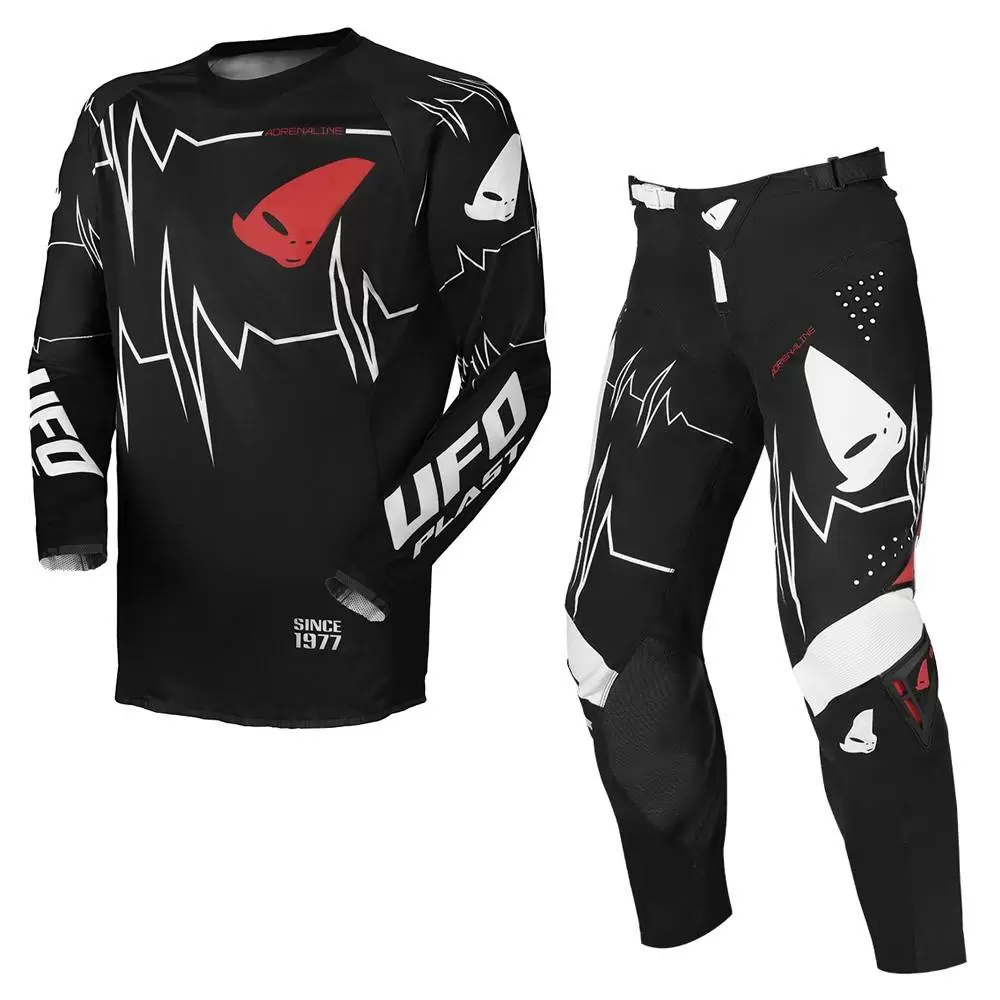 UFO Adrenaline Slim Black Motocross Kit Combo 3 UFO Adrenaline Slim Black Motocross Kit Combo