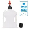 Bike-IT Quick Fill White Fuel Jug 20 Litre -Motorcycle Riding Equipment Store bike it quick jug white 01 alt jpg