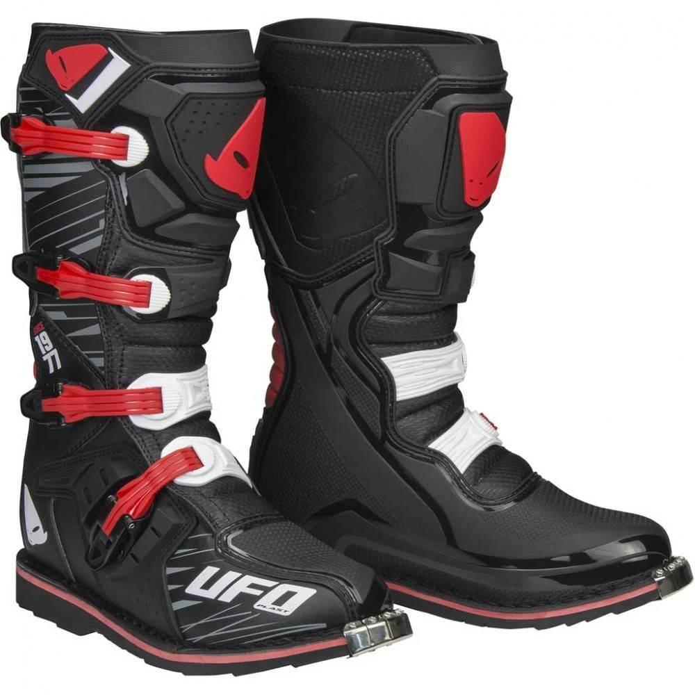 UFO Obsidian Black Red Motocross Boots 3 UFO Obsidian Black Red Motocross Boots