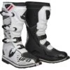 UFO Obsidian White Black Motocross Boots -Motorcycle Riding Equipment Store bo004w 40