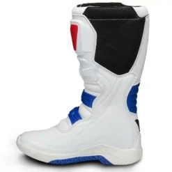 UFO Elektron White Blue Red Motocross Boots -Motorcycle Riding Equipment Store bo005w right inner 3 jpg