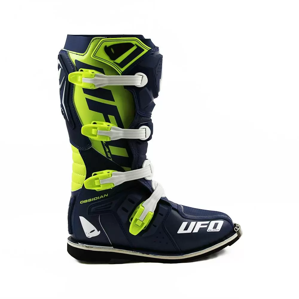 UFO Obsidian Motocross Boots - Blue Neon Yellow 7 UFO Obsidian Motocross Boots - Blue Neon Yellow - Image 5