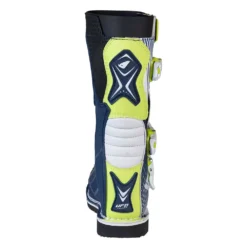 UFO Kids Typhoon Blue White Yellow Motocross Boots -Motorcycle Riding Equipment Store bo008cw 06 jpg