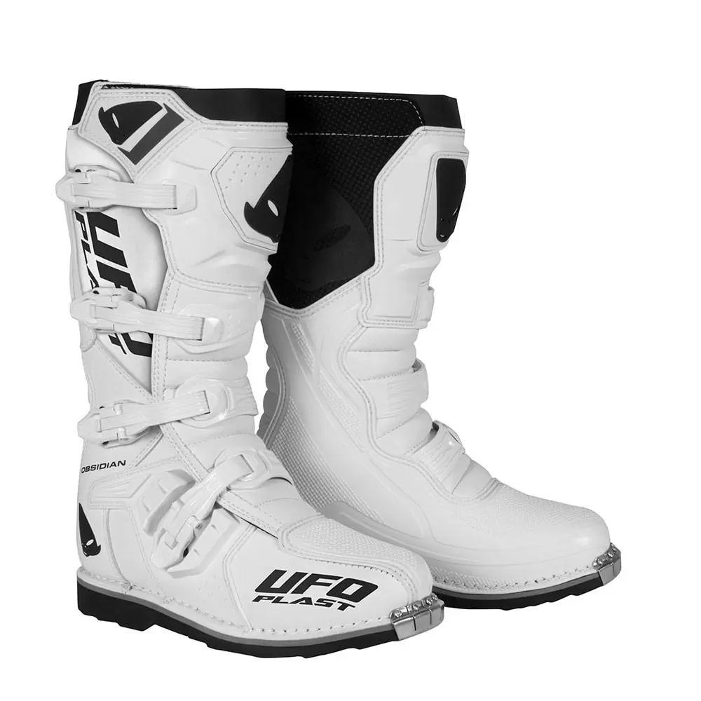 UFO Obsidian White Motocross Boots 3 UFO Obsidian White Motocross Boots