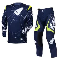 UFO Bullet Blue Yellow Jersey, Pant Motocross Kit Combo