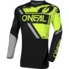 O'Neal Element Shocker V.23 Jersey Black / Neon Yellow -Motorcycle Riding Equipment Store e004 37