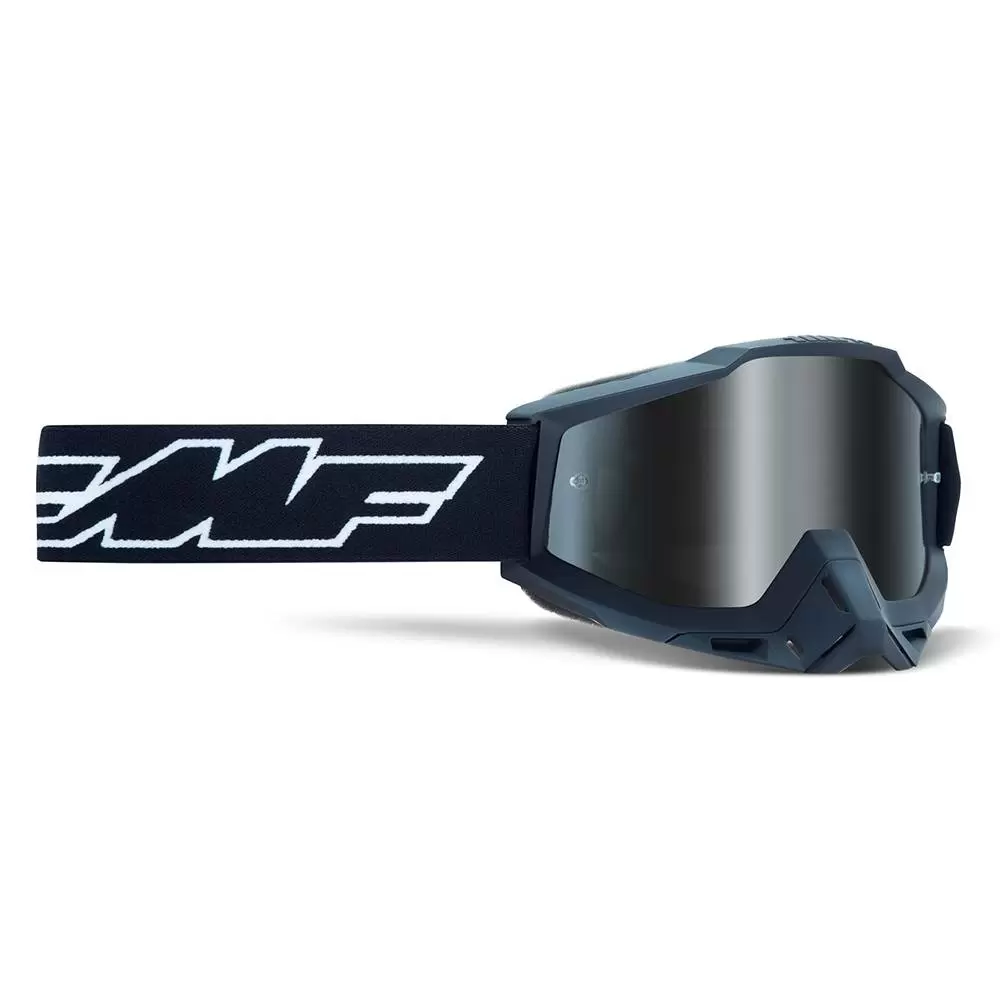 100% FMF Powerbomb Rocket Black Silver Mirror Lens Motocross Goggles 3 100% FMF Powerbomb Rocket Black Silver Mirror Lens Motocross Goggles